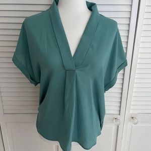 Teal forever 21 blouse
